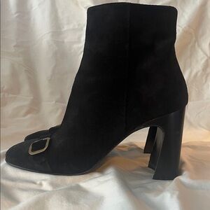 Tod's Black Ankle Boots with Buckle Detail